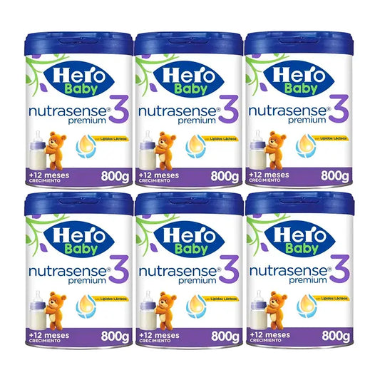 Hero Baby Nutrasense Premium Leche Infantil 3 , 6 x 800 gr