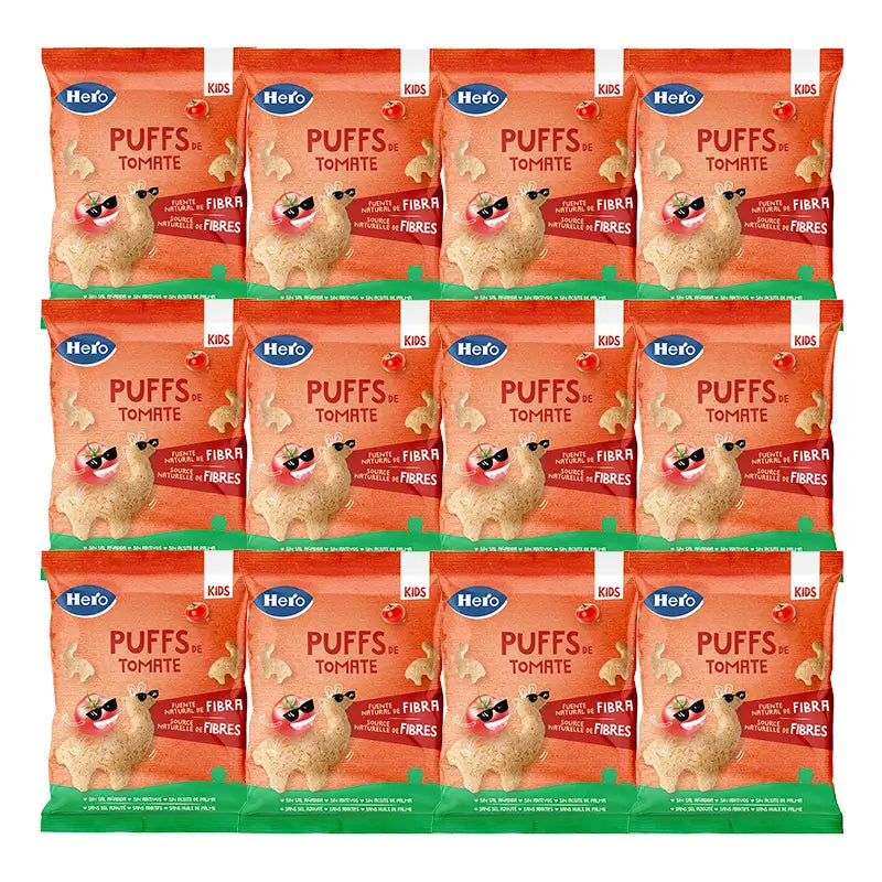 Hero Baby Pack Kids Puffs Tomate, 12 X 12 Gr