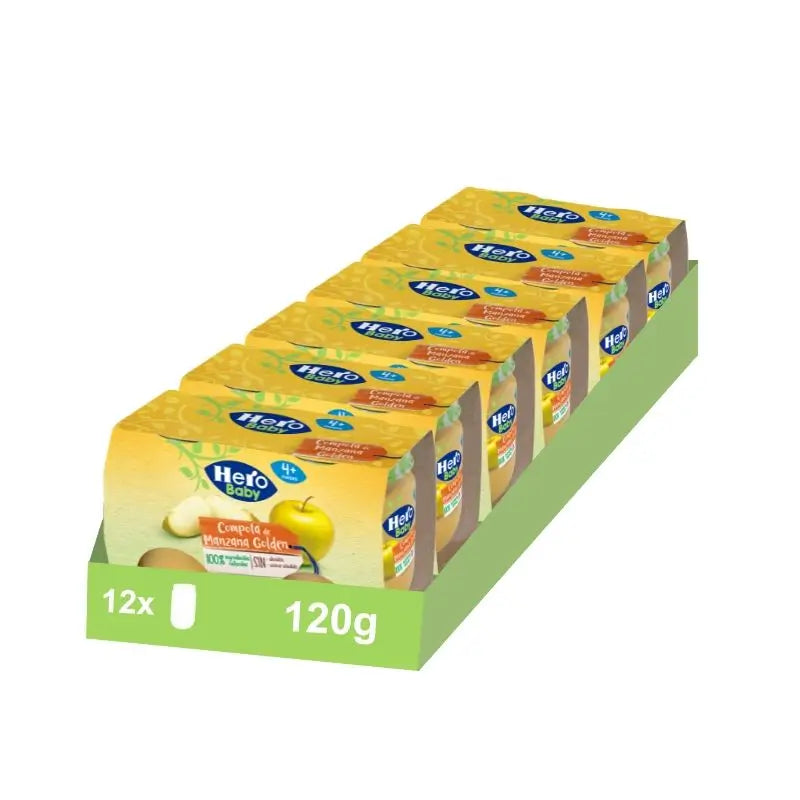 Hero Baby Pack Tarrito Compota De Manzana, 6 X 2 X 120 gr