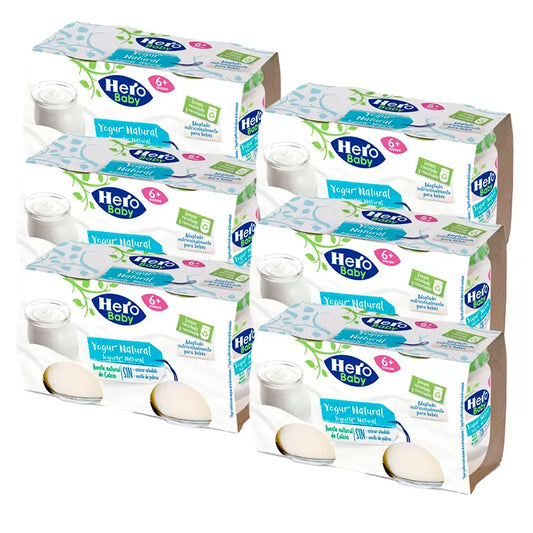 Hero Baby Pack Tarrito Yogurt Natural, 6 X 2 X 120 Gr