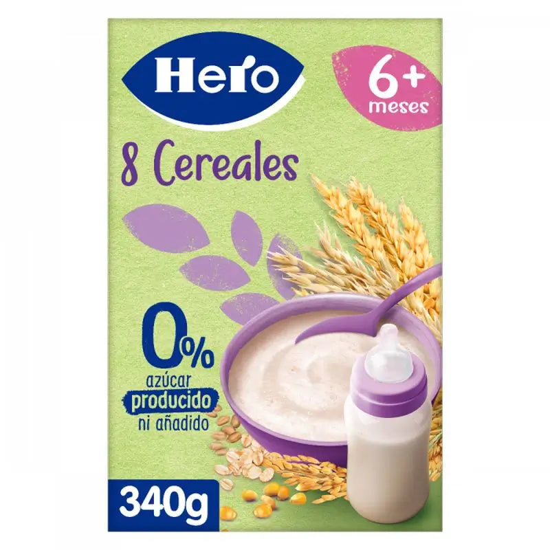 Hero Baby Papilla De Cereales  8 Cereales 340G