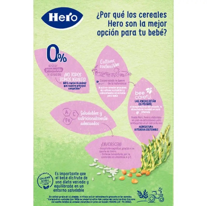 Hero Baby Papilla De Cereales  Cereales Sin Gluten 340G