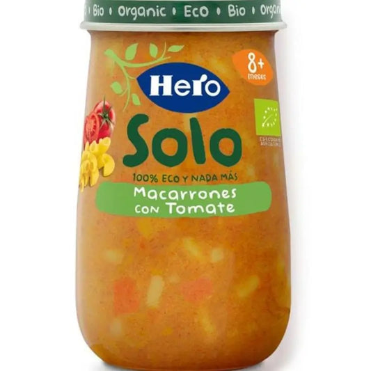 Hero Baby Tarrito Eco Hero Solo Macarrones Con Tomate, 190g