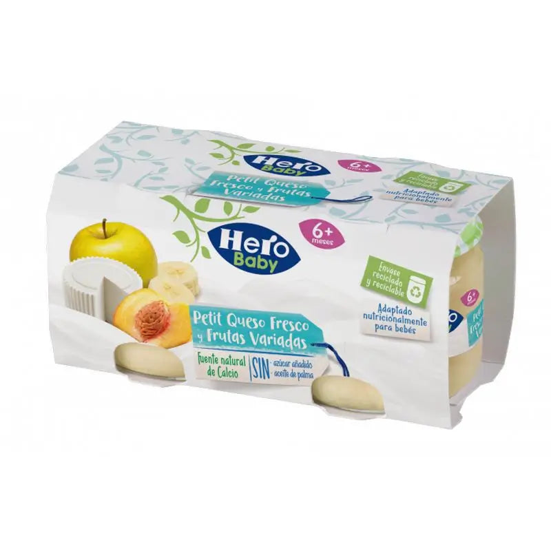 Hero Baby Tarrito Hero Baby Petit Queso Fresco Y Frutas Variadas 2X80G