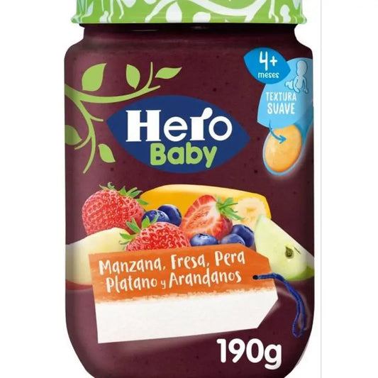 Hero Baby Tarrito Hero Baby Plátano, Manzana, Pera, Fresa Y Arándanos, 190g