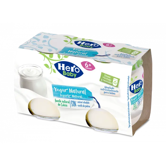 Hero Baby Tarrito Yogur Natural,  2X120g