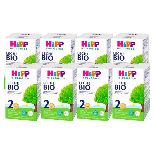 Hipp Leche 2 De Continuación Bio, Pack 8 x 600 gr