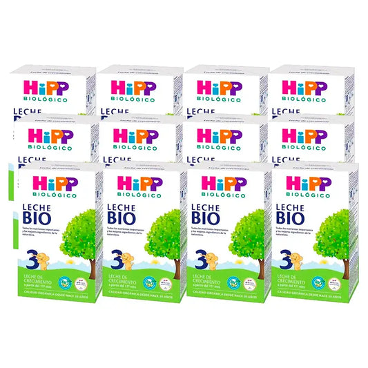 Hipp Leche 3 De Crecimiento Bio, Pack 12 x 500 gr