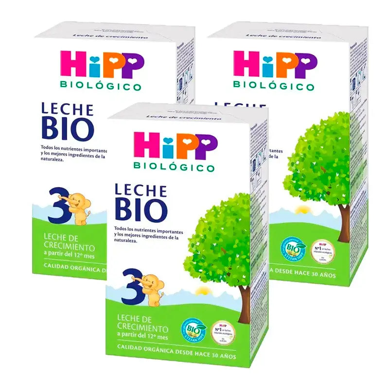 Hipp Leche 3 De Crecimiento Bio, Pack 3 x 500 gr