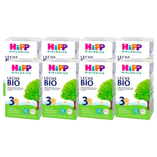 Hipp Leche 3 De Crecimiento Bio, Pack 8 x 500 gr