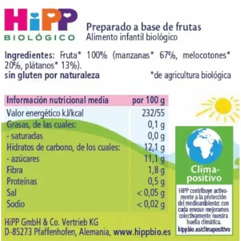 Hipp Bio Tarrito Multifrutas, 190 G