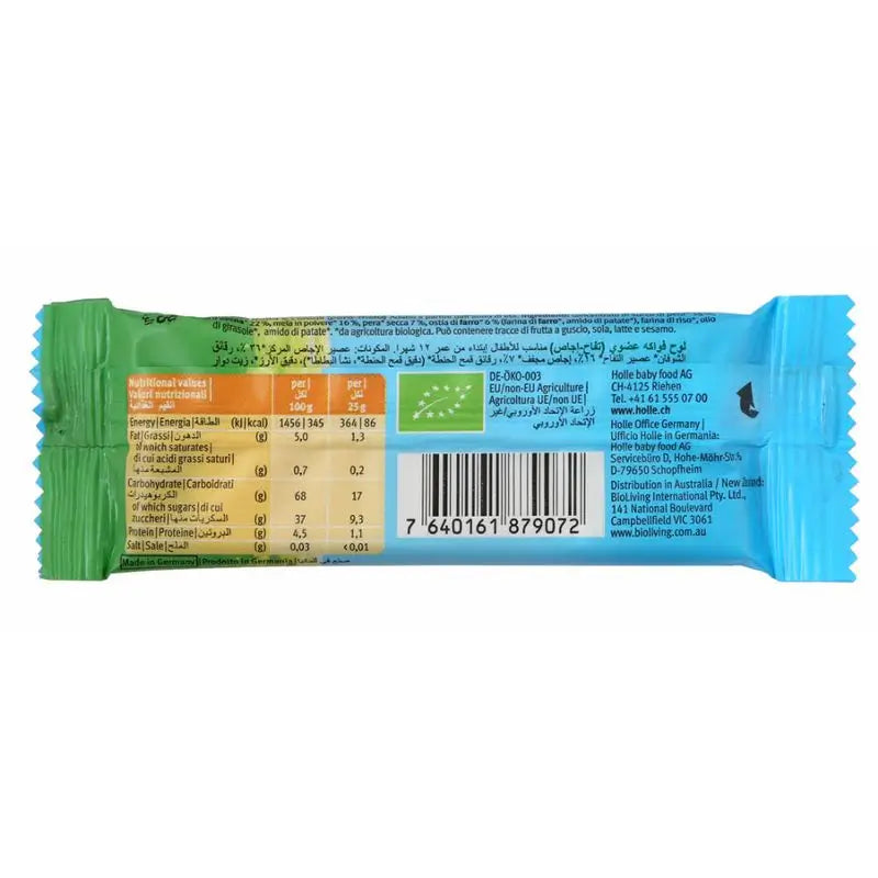 Holle Barrita Manzana Y Pera 25Gr. Eco