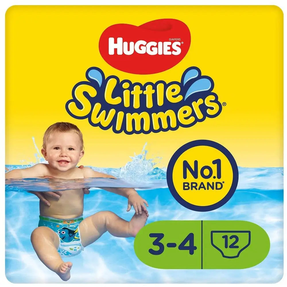 Huggies Pañal Little Swimmers Talla 3-4 (7-15 Kg), 12 Unidades