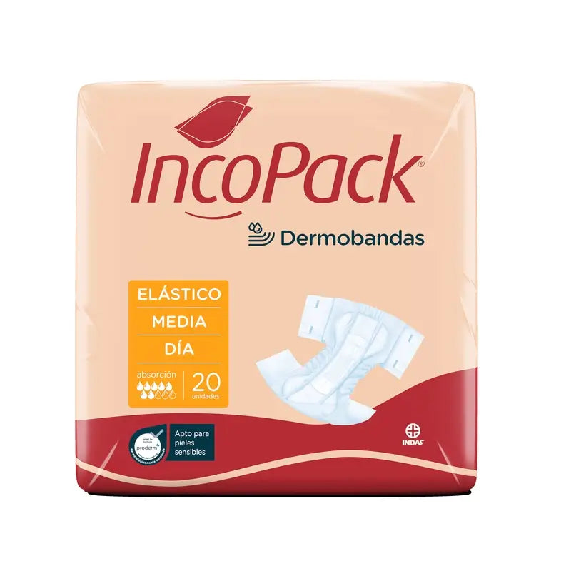 Incopack Absorbente Elástico Talla Mediana Día , 80 unidades