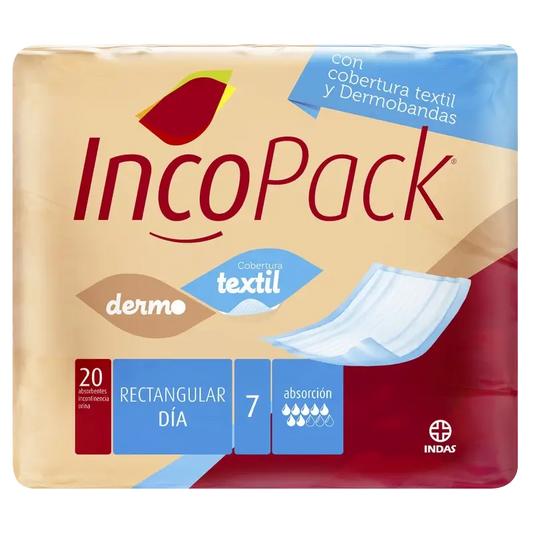 Incopack Absorbente Rectangular Día , 80 unidades