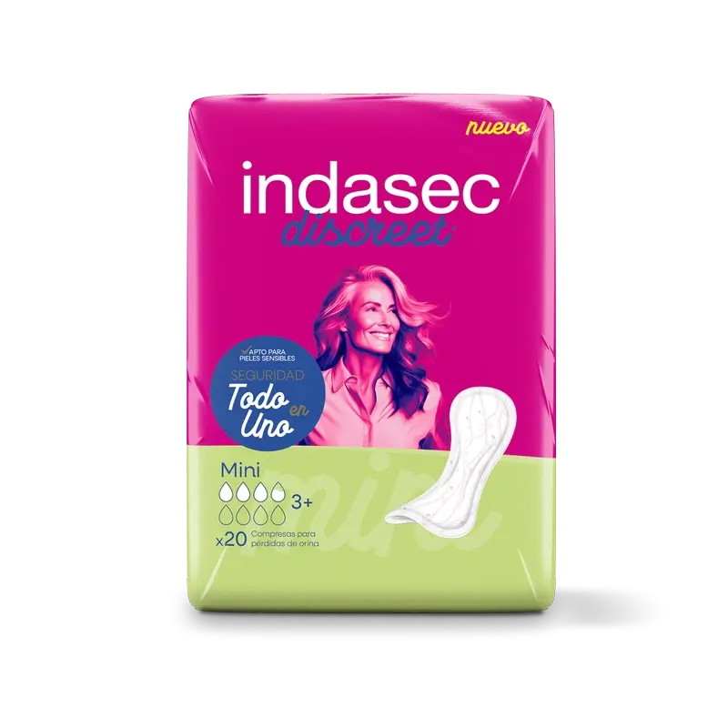 Indasec Discreet Compresa Incontinencia Mini , 20 unidades