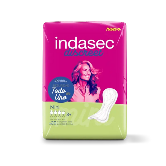 Indasec Discreet Compresa Incontinencia Mini , 20 unidades