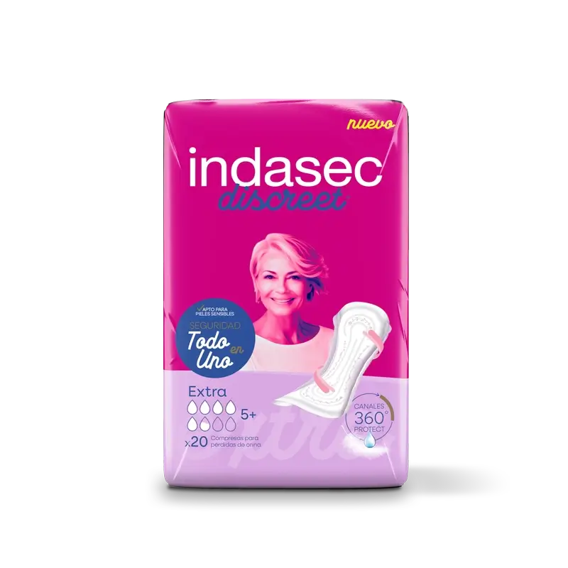 Indasec Discreet Compresa Incontinencia Extra , 20 unidades