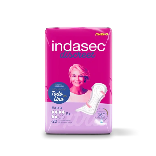 Indasec Discreet Compresa Incontinencia Extra , 20 unidades