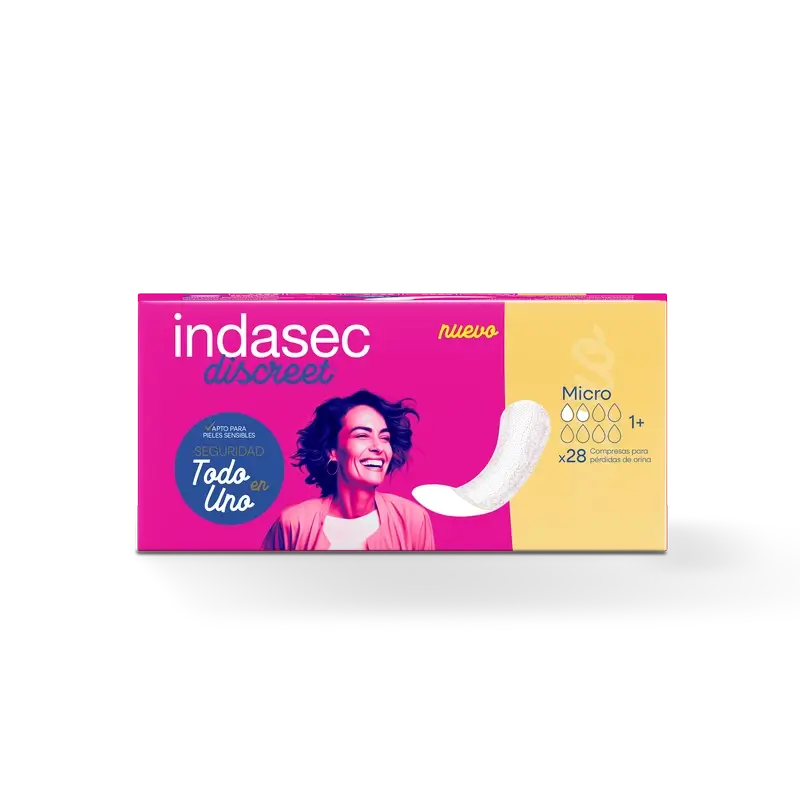 Indasec Discreet Compresa Incontinencia Micro , 28 unidades