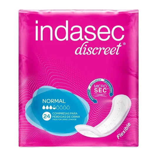 Indasec Discreet Normal Bolsa 24 unidades