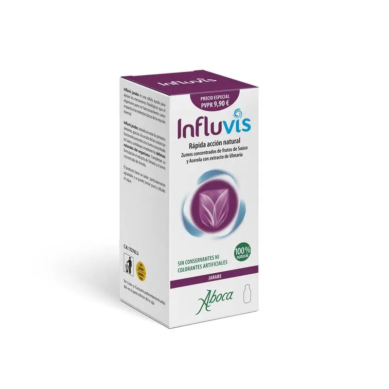 Aboca Influvis Jarabe Influvis Jarabe - Frasco 120 G, Defensas Inmunitarias, Acción Natural, Con Saúco Y Acerola, 120 g