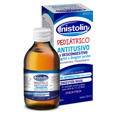 Inistolín Pediátrico Antitusivo y Descongestivo Jarabe 120 ml