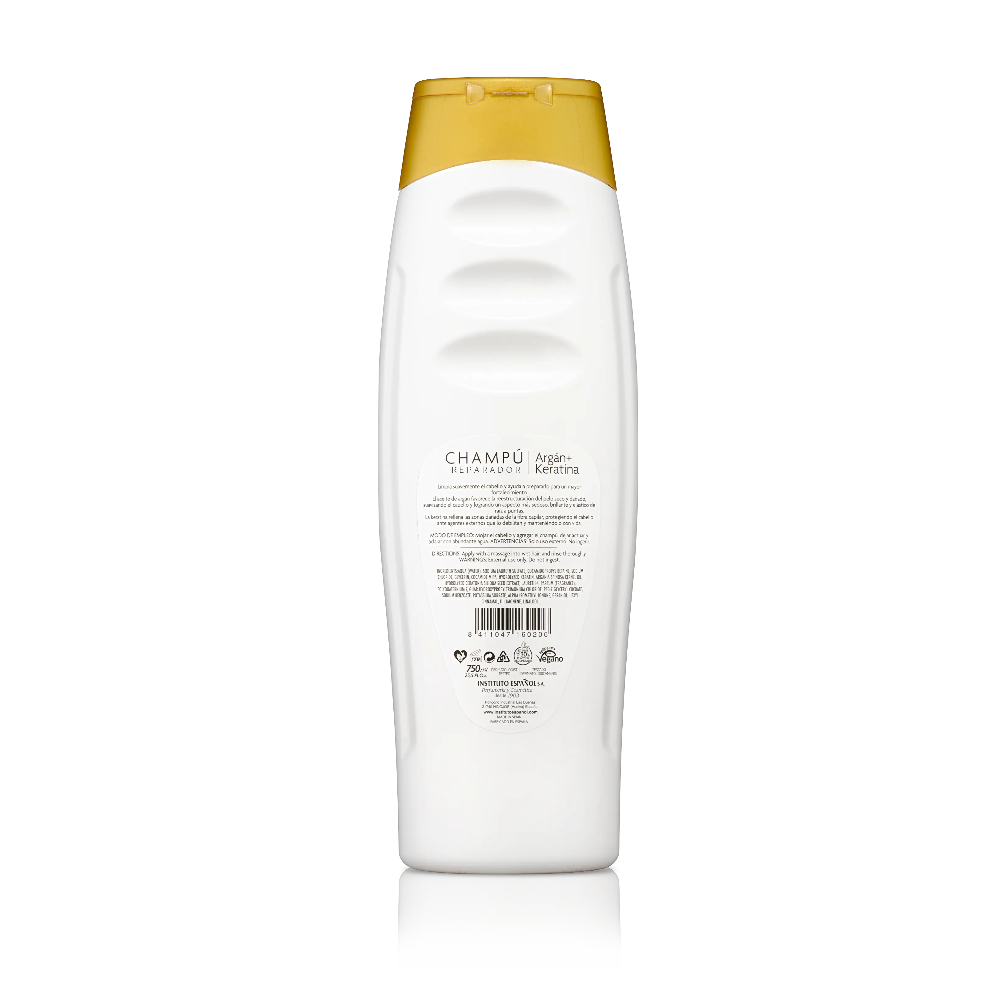 Instituto Español Champu Argan + Keratina  - 750 Ml