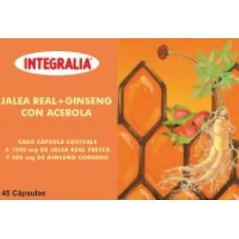 Integralia Jalea Real+Ginseng Con Acerola 45 Cápsulas 