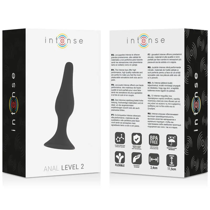 Intense Anal Toys  Anal Level 2 11.5Cm Negro 