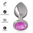 Intense Plug Anal Metal Aluminio Con Cristal Rosa Talla L 