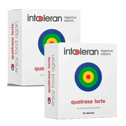 Intoleran Complemento Quatrase 10.000, Pack 2 x 36 cápsulas