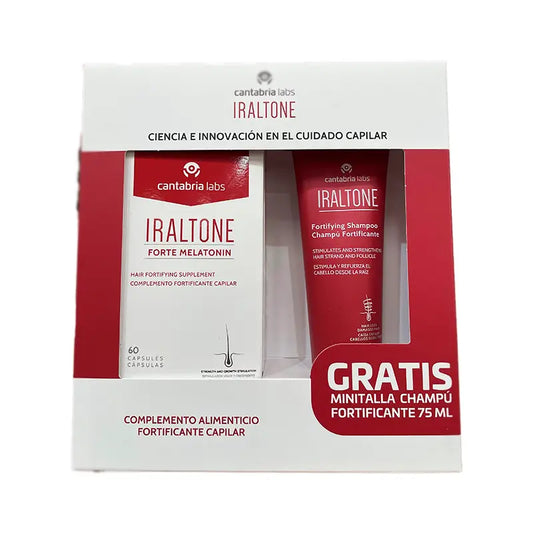 IRALTONE Pack Forte 60 cápsulas + Champú 75 ml