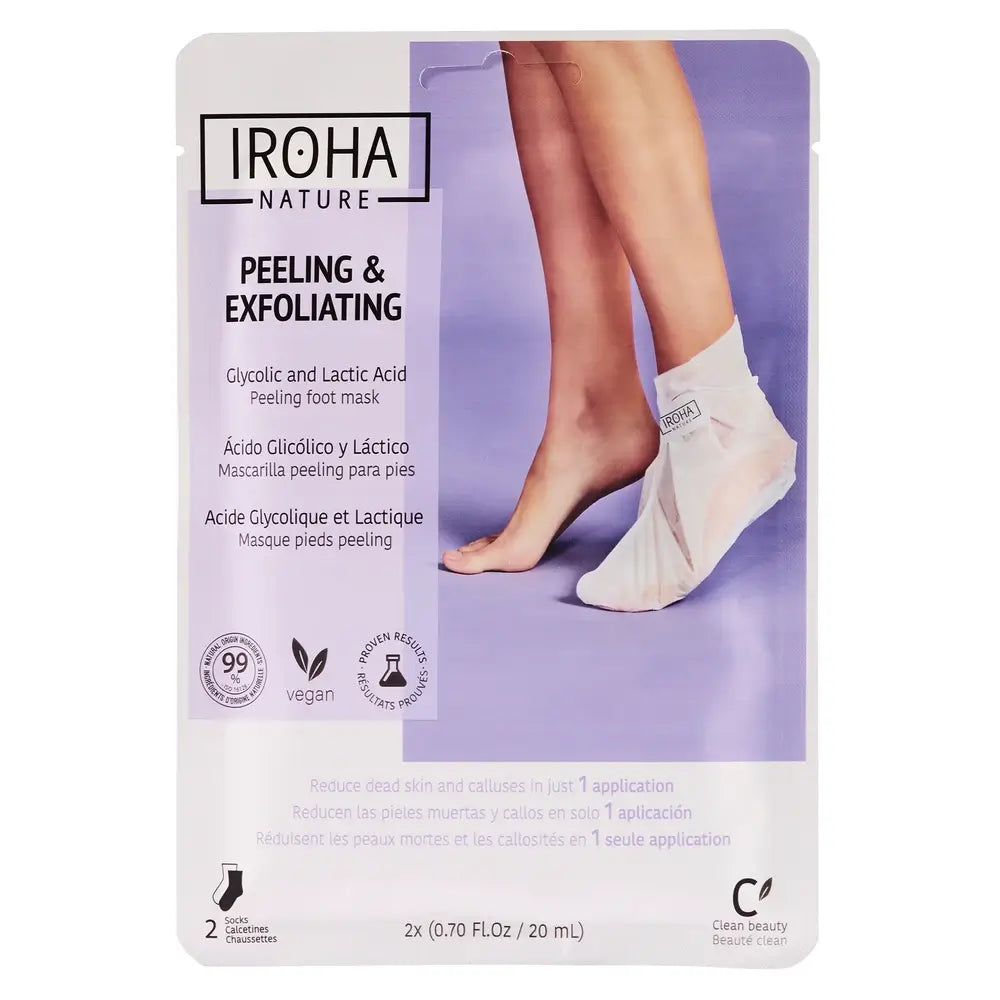 Iroha Nature Corporal Calcetines Mascarilla Peeling Y Exfoliantes, 20 Ml