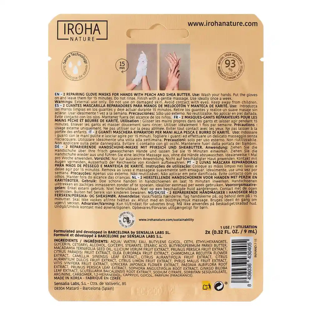 Iroha Nature Corporal Guantes Mascarilla Reparadores , 20 Ml