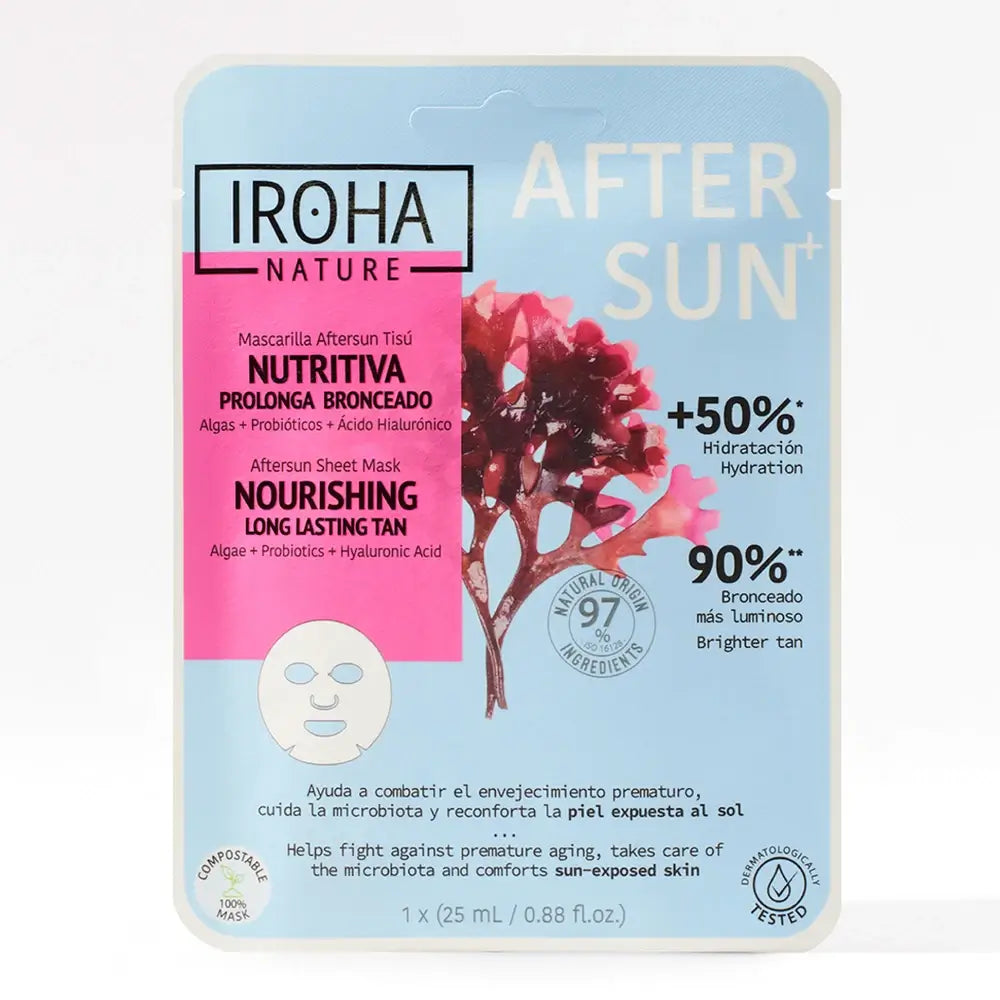 Iroha Nature Natural Extracts Mascarilla Facial Aftersun Nutritiva, 20 Ml