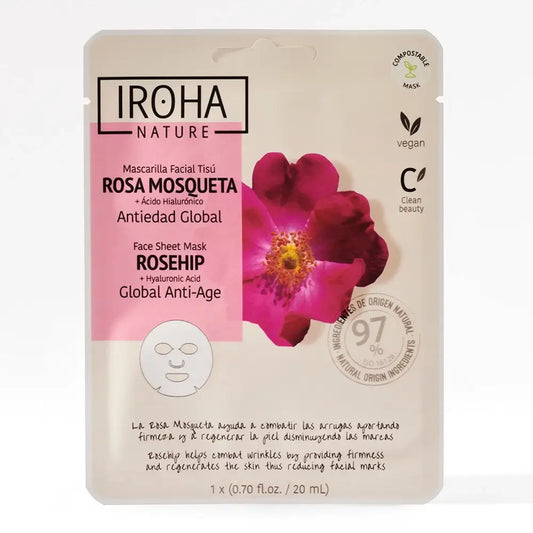 Iroha Nature Natural Extracts Mascarilla Facial Antiedad Global, 20 Ml