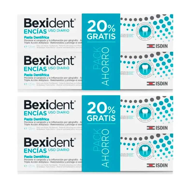 Isdin Bexident Pasta Encías Pack 4 x 125 Ml