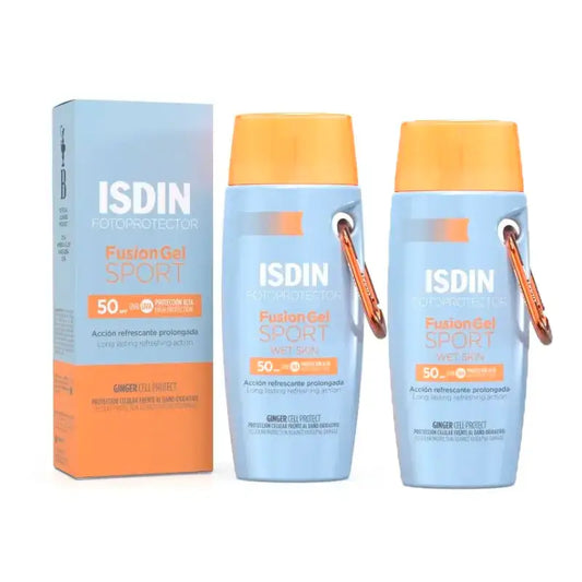 Isdin Fotoprotector Fusión Gel Sport SPF 50+, Pack 2 x 100 ml