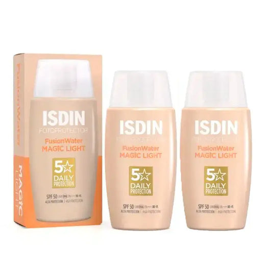 Isdin Fotoprotector Fusion Water Color Light SPF 50 Pack 2 x 50 Ml