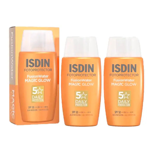 Isdin Fotoprotector Fusion Water Magic Glow SPF 50 Pack 2 x 50 Ml