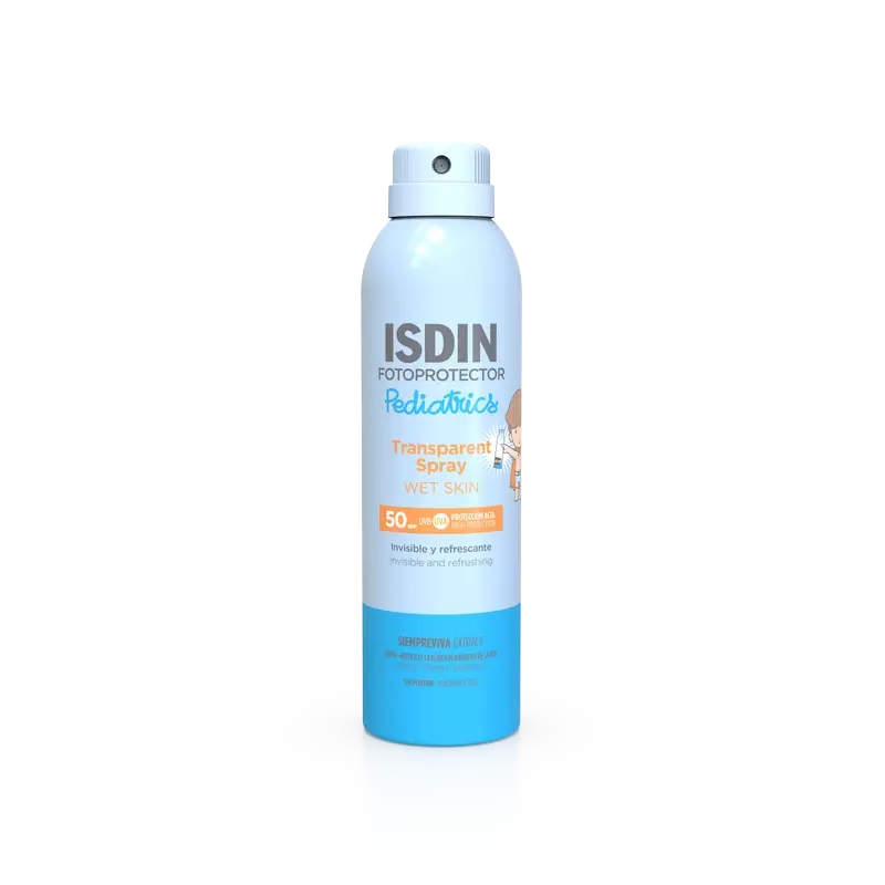 Isdin Fotoprotector Spray Pedriático Transparente Wet Skin Spf 50 250 Ml