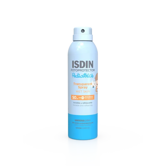 Isdin Fotoprotector Spray Pedriático Transparente Wet Skin Spf 50 250 Ml