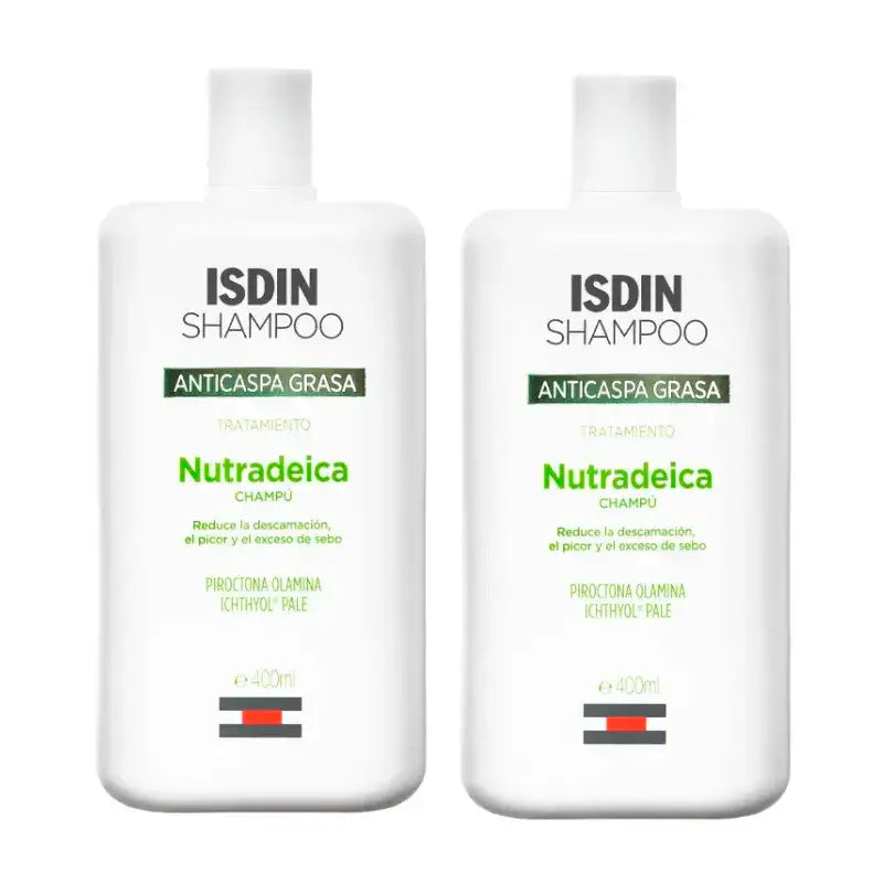 Isdin Nutradeica Anticaspa Grasa, Pack 2 x 400 ml