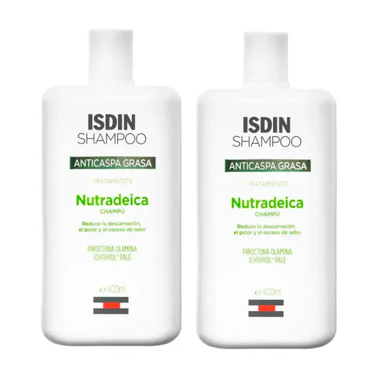 Isdin Nutradeica Anticaspa Grasa, Pack 2 x 400 ml