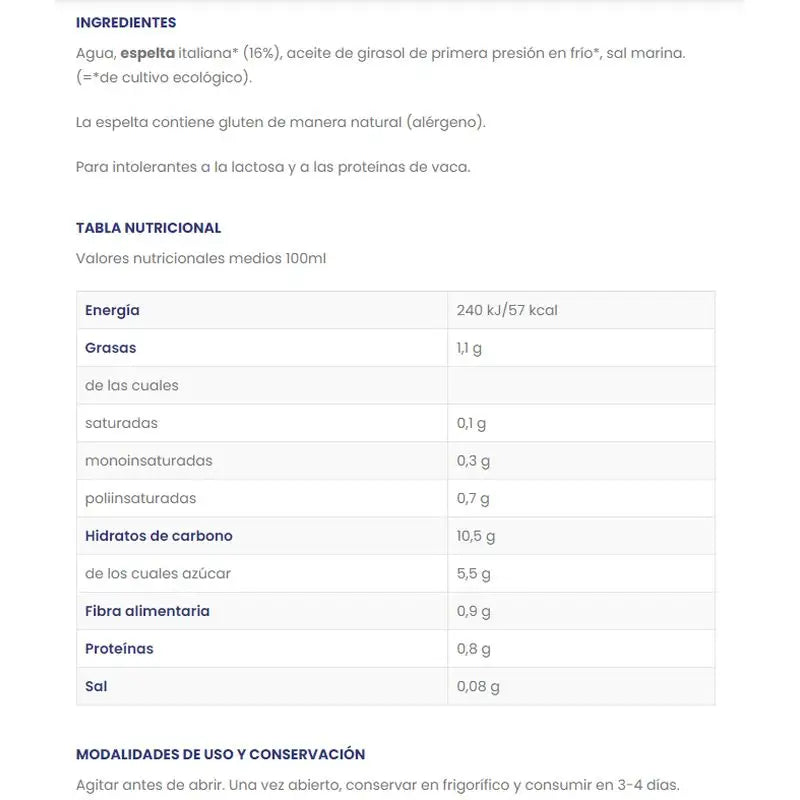 Isola Bio Bebida De Espelta Bio , 1 litro