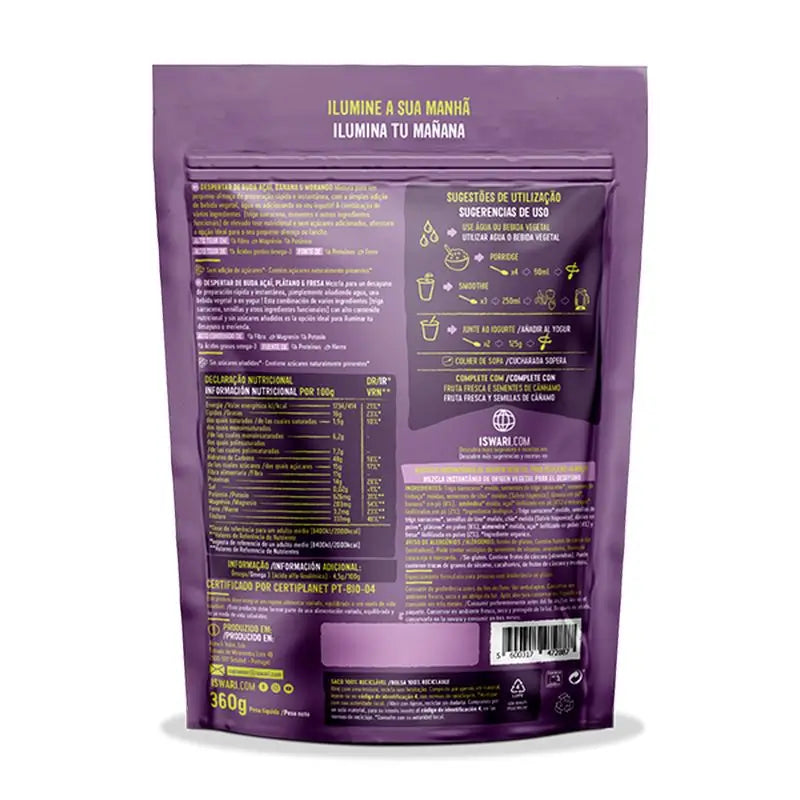 Iswari Despertar De Buda Acai-Platano 360Gr. Bio