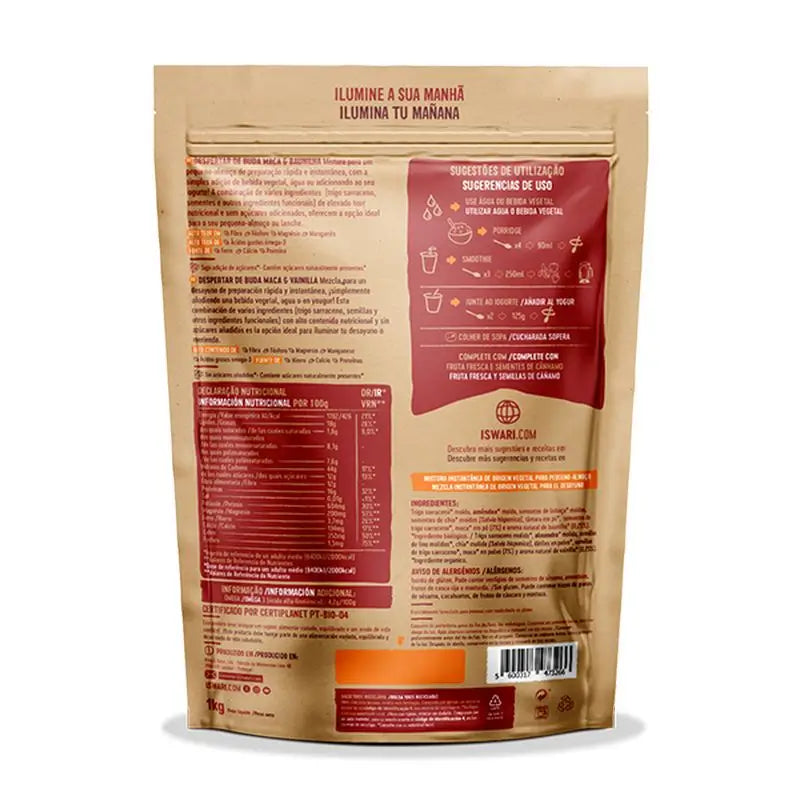 Iswari Despertar De Buda Maca-Vainilla 360Gr. Bio