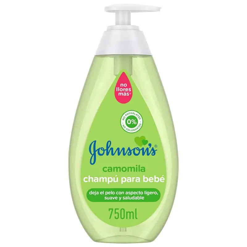 Johnson's Baby Champú Camomila, de Uso Diario, Limpia y Suaviza, Sin Sulfatos, Para Toda la Familia, 750ml