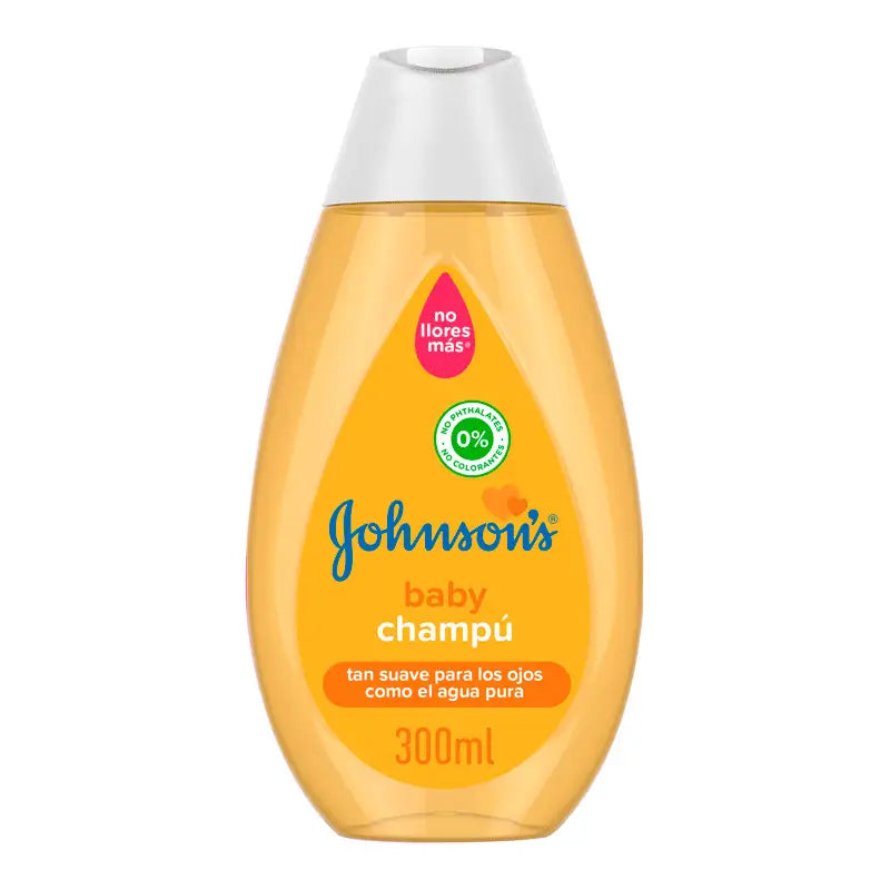 Johnson's Baby Champú Clásico Gold, Pelo Suave, Brillante y Saludable, Para Toda la Familia, de Uso Diario, 300 ml